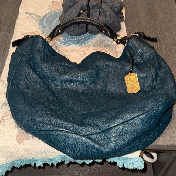 Vince Camuto Teal Leather Hobo Bag - Picture 1 of 6